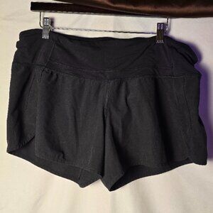 LULULEMON Womens Run Times Shorts II 4"-4.5" Black Sz 12 Lined